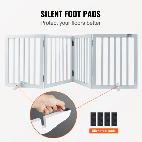 Free Standing Dog Gate 24 H x 803 W Freestanding Pet Gate 4 Panels