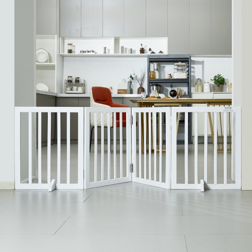 Free Standing Dog Gate 24 H x 803 W Freestanding Pet Gate 4 Panels