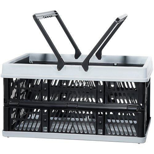 Collapsible Shopping Basket 3 Pack 16L Plastic Foldable Storage Crate