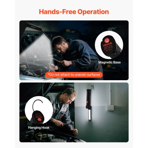 Rechargeable LED Work Light 1200 mAh Magnetic Mechanic Flashlight with Magnetic