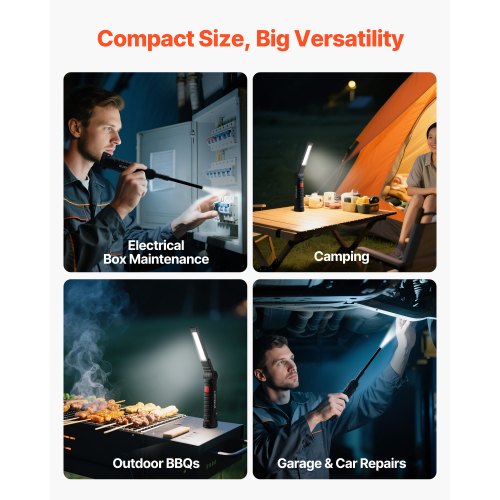 Rechargeable LED Work Light 1200 mAh Magnetic Mechanic Flashlight with Magnetic