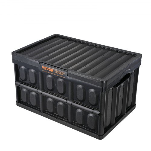 Collapsible Storage Bins with Lids 45L 3 Packs Folding Plastic Stackable
