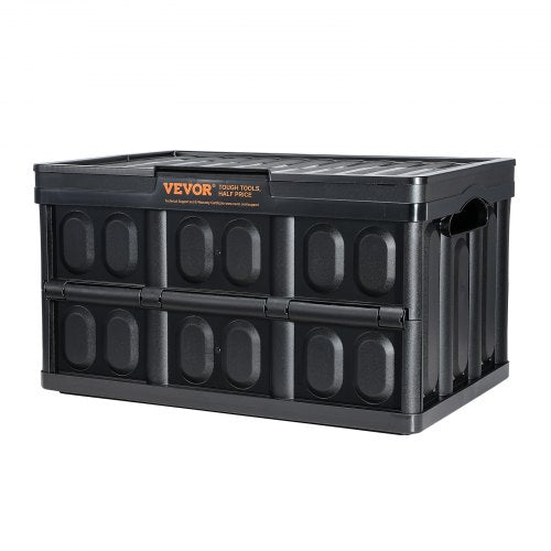Collapsible Storage Bins with Lids 45L 3 Packs Folding Plastic Stackable