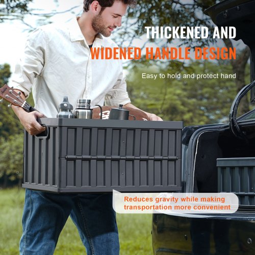 Collapsible Storage Bins with Lids 65L 3 Packs Folding Plastic Stackable