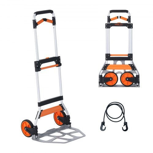 Folding Hand Truck 309 lbs Load Capacity Aluminum Portable Cart