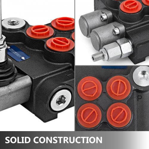 Hydraulic Valve 2 Spool Hydraulic Directional Control Valve 11gpm Hydraulic