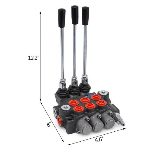 3 Spool Hydraulic Directional Control Valve Double Acting 11 GPM – 40L