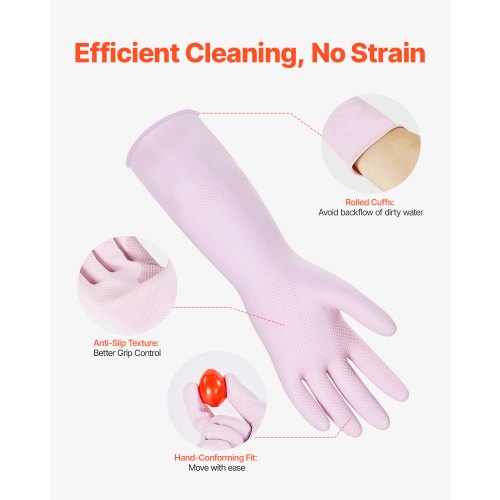 Reusable Dishwashing Gloves 2 Pairs Colorful Reusable Household Kitchen 1