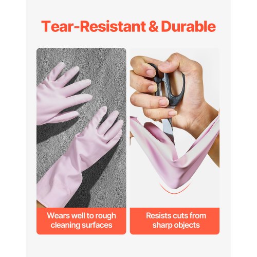 Reusable Dishwashing Gloves 2 Pairs Colorful Reusable Household Kitchen 1