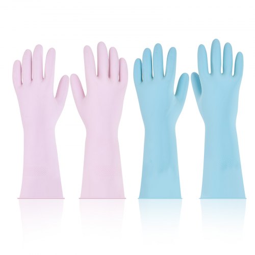 Reusable Dishwashing Gloves 2 Pairs Colorful Reusable Household Kitchen 1