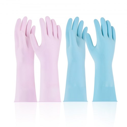 Reusable Dishwashing Gloves 2 Pairs Colorful Reusable Household Kitchen 1