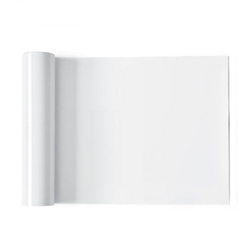Heat Transfer Vinyl 12 in x 50 ft Glossy White HTV Iron on Vinyl Roll