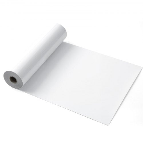 Heat Transfer Vinyl 12 in x 50 ft Glossy White HTV Iron on Vinyl Roll