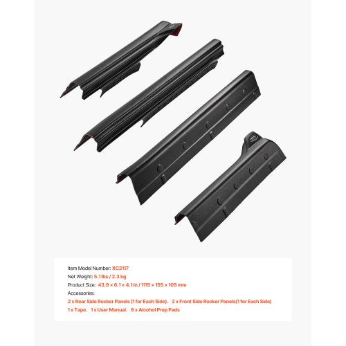 Rocker Panel Guard 4Piece Set Compatible with 20142018 Chevrolet