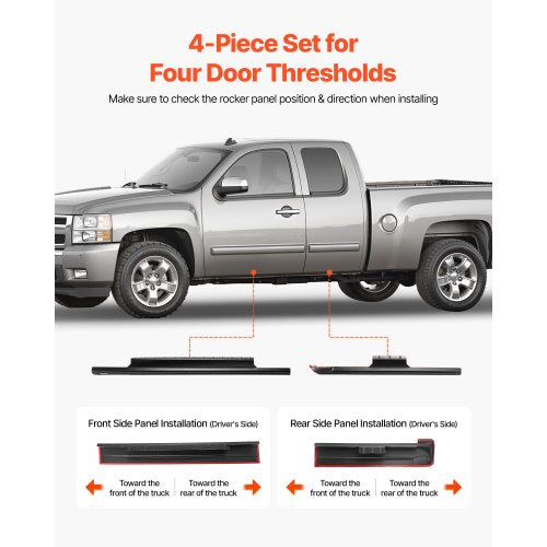 Rocker Panel Guard 4Piece Set Compatible with 19992006 Chevrolet
