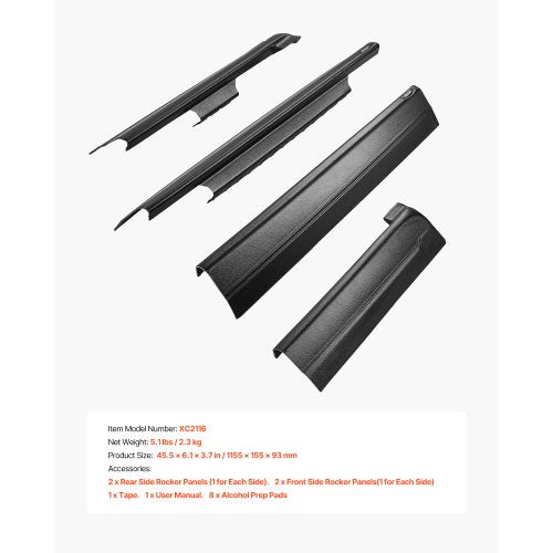 Rocker Panel Guard 4Piece Set Compatible with 19992006 Chevrolet