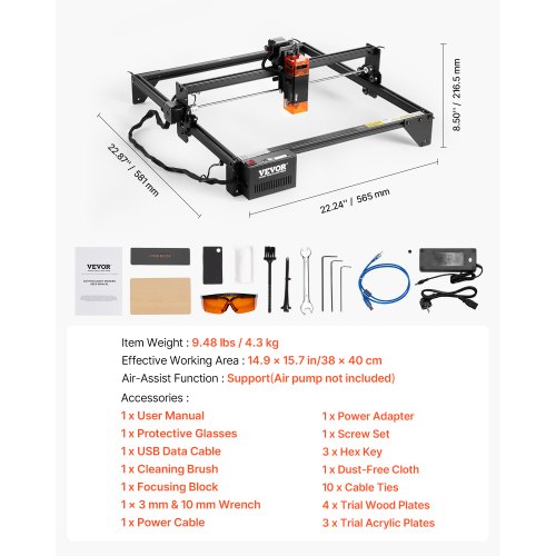 Laser Engraver 5W Output Laser Engraving Cutter Machine 149 x 157 in38