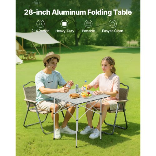 Folding Camping Table Portable Roll Up Side Tables Small Lightweight