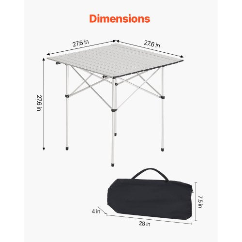 Folding Camping Table Portable Roll Up Side Tables Small Lightweight