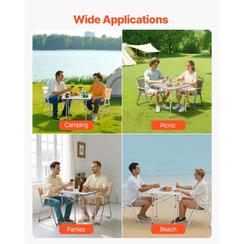 Folding Camping Table Portable Roll Up Side Tables Small Lightweight