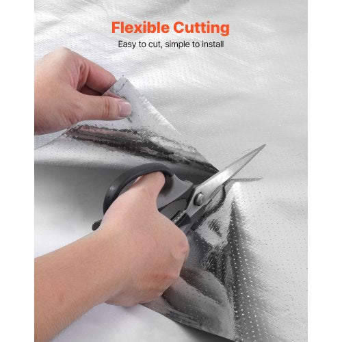 Double Reflective Insulation Roll Perforated Woven Fabric Radiant Barrier