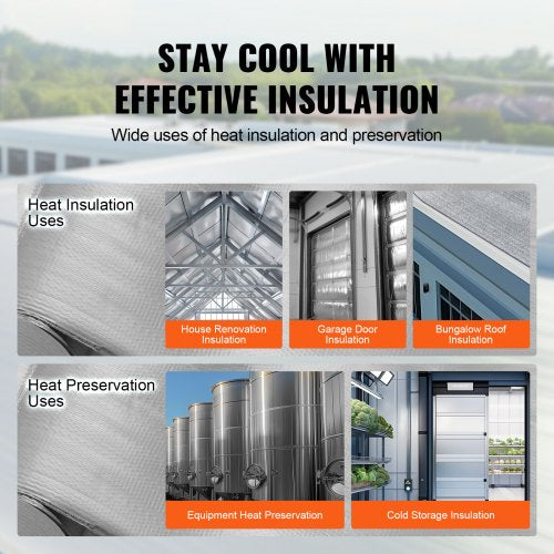 Double Reflective Insulation Roll Woven Fabric Radiant Barrier 65 Mil 48