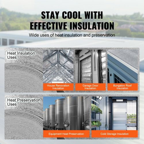Double Reflective Insulation Roll Foam Core Radiant Barrier 3.2 mm 48 in x