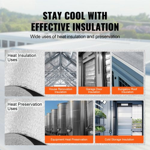 Double Reflective Insulation Roll Foam Core Radiant Barrier 3.2 mm 48 in x 1