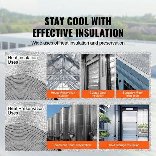 Double Reflective Insulation Roll Foam Core Radiant Barrier 3.2 mm 48 in x