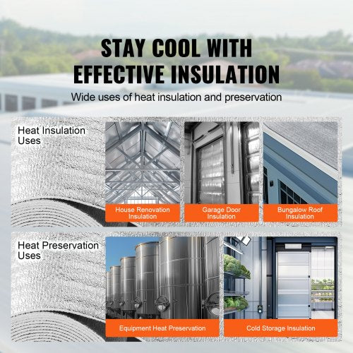 Double Reflective Insulation Roll Foam Core Radiant Barrier 3.2 mm 24 in x