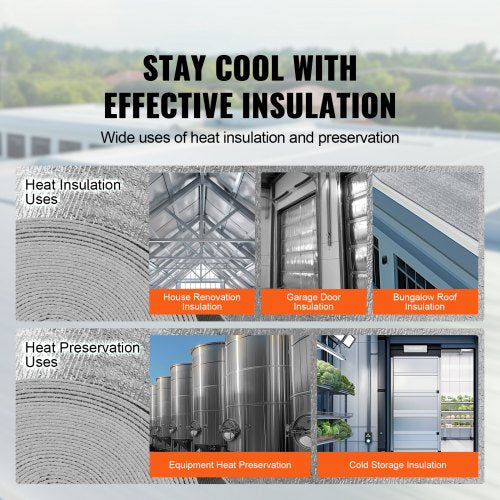 Double Reflective Insulation Roll Foam Core Radiant Barrier 3.2 mm 23.8 in x 50 ft
