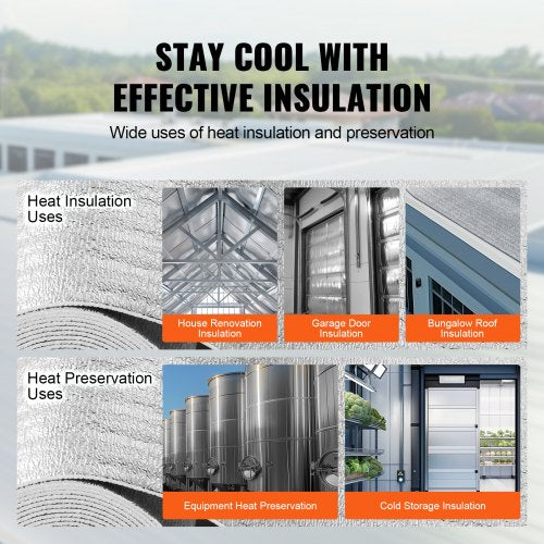 Double Reflective Insulation Roll Foam Core Radiant Barrier 3.2 mm 48 in x