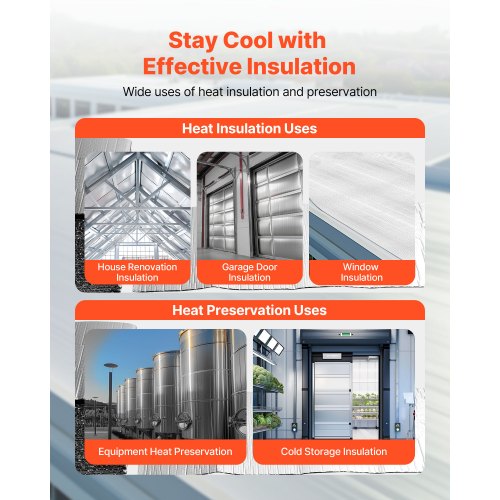 Double Reflective Insulation Sheet 16PCS DoubleSided Aluminum Foil Radiant