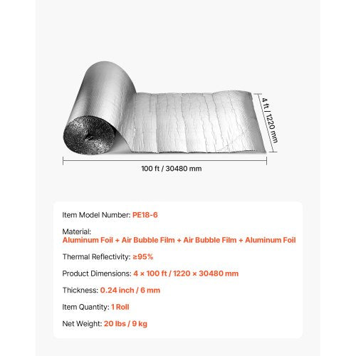 Double Reflective Insulation Roll DoubleSided Aluminum Foil Radiant