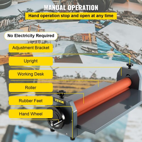39 1000MM Manual Cold Roll Laminator Vinyl Photo Film Mounting Laminating