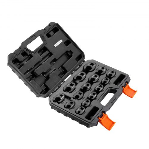 Crowfoot Wrench Set 12 and 38 Drive 15Piece Crows Foot Wrench Set with PP