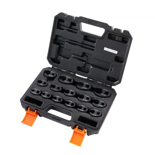 Crowfoot Wrench Set 12 and 38 Drive 15Piece Crows Foot Wrench Set with PP
