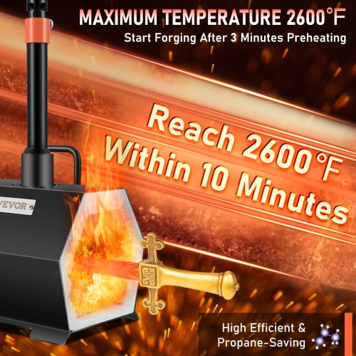 Propane Forge Portable Single Burner Tool and Knife Making Large Capacity