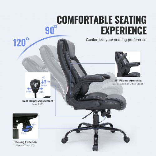 Executive Office Chair with Cuttingedge Adjustable Lumbar Support High