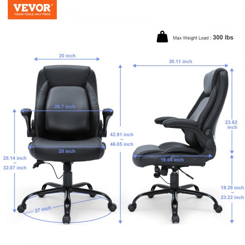 Executive Office Chair with Cuttingedge Adjustable Lumbar Support High