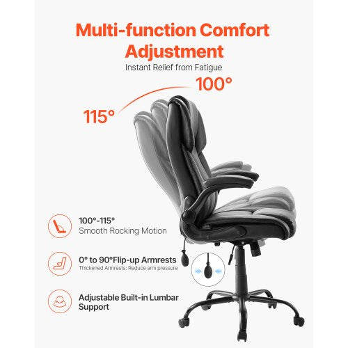 Executive Office Chair with Lumbar Support 300lb Capacity Office Chair