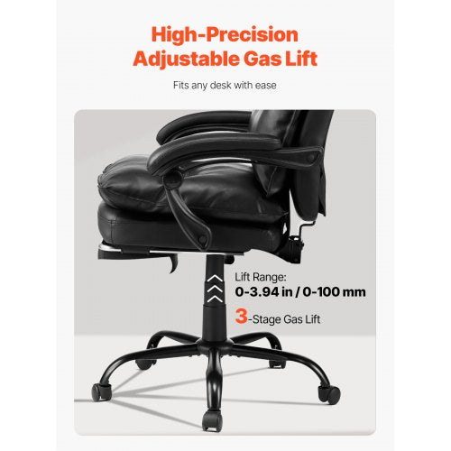 Executive Office Chair with Footrest 400lb Capacity Office Chair with Footrest