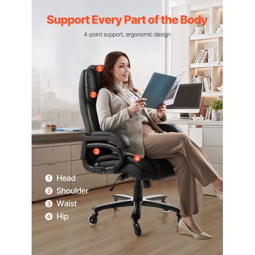 Executive Office Chair with KnobControl Lumbar Support 500lb Capacity