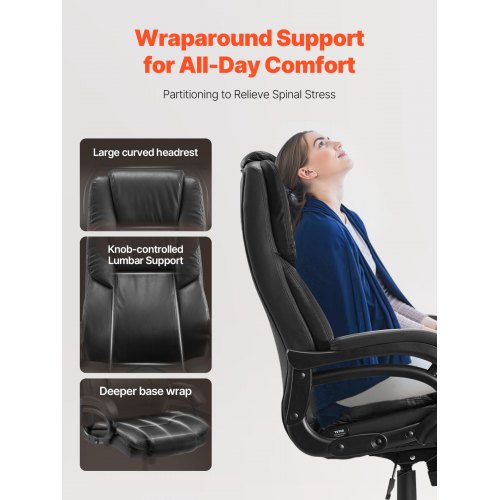 Executive Office Chair with KnobControl Lumbar Support 500lb Capacity