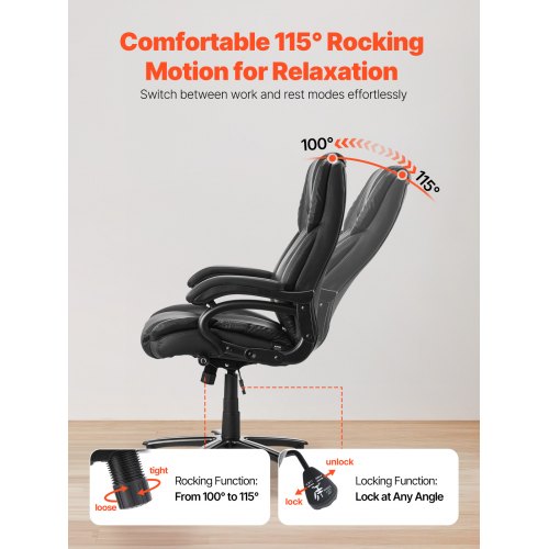 Executive Office Chair with KnobControl Lumbar Support 500lb Capacity
