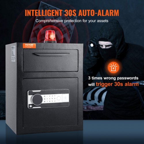 17 Cub Depository Safe Deposit Safe with Drop Slot Electronic Code Lock