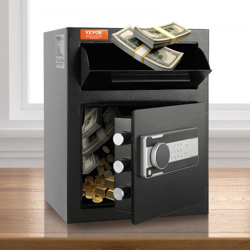 17 Cub Depository Safe Deposit Safe with Drop Slot Electronic Code Lock