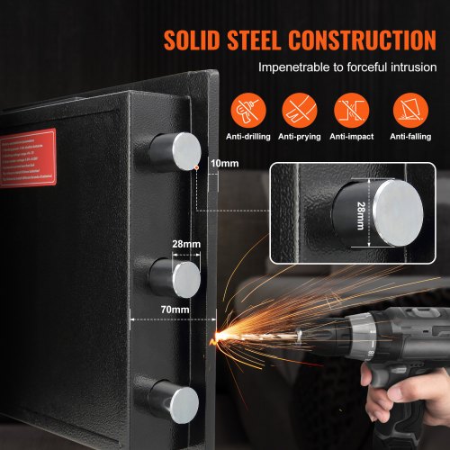 25 Cub Depository Safe Deposit Safe with Drop Slot Electronic Code Lock