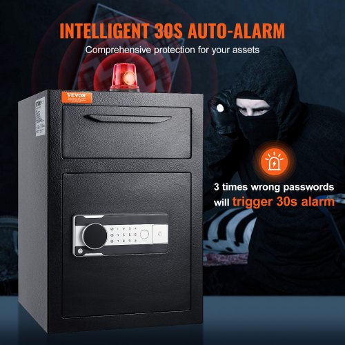 25 Cub Depository Safe Deposit Safe with Drop Slot Electronic Code Lock