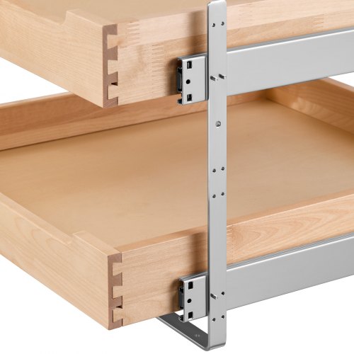 2 Tier Pull Out Cabinet Organizer 20W x 21D Cabinet Drawer Soft Close